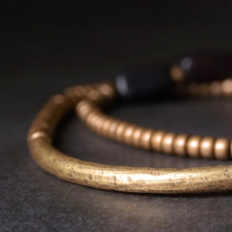 Vikara - Bracelet Tibétain en Laiton et Ébène