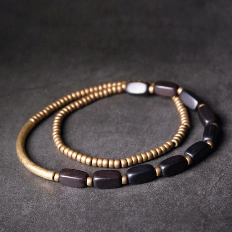 Vikara - Bracelet Tibétain en Laiton et Ébène
