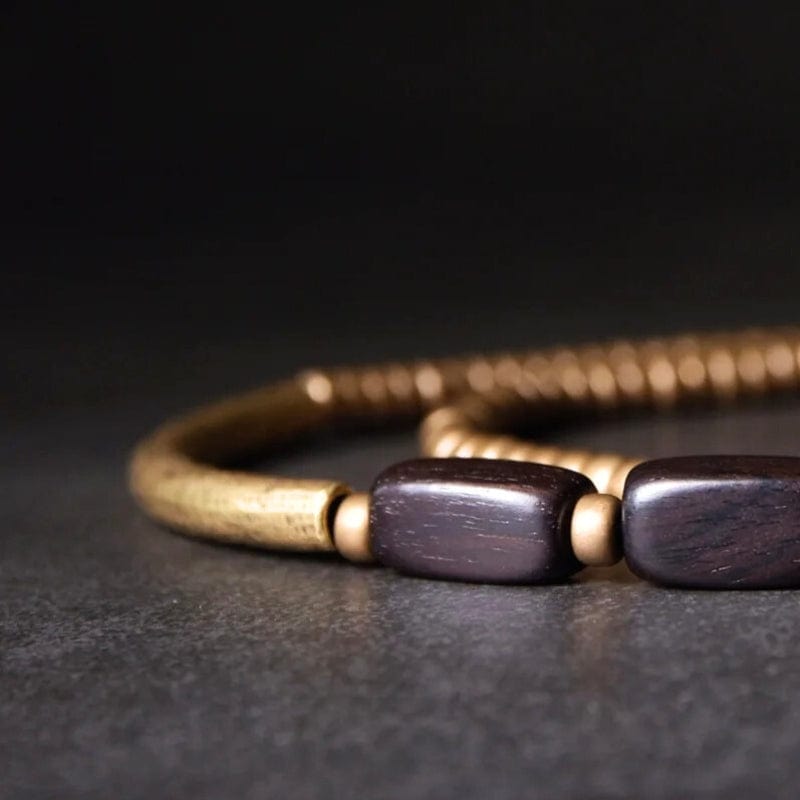 Vikara - Bracelet Tibétain en Laiton et Ébène