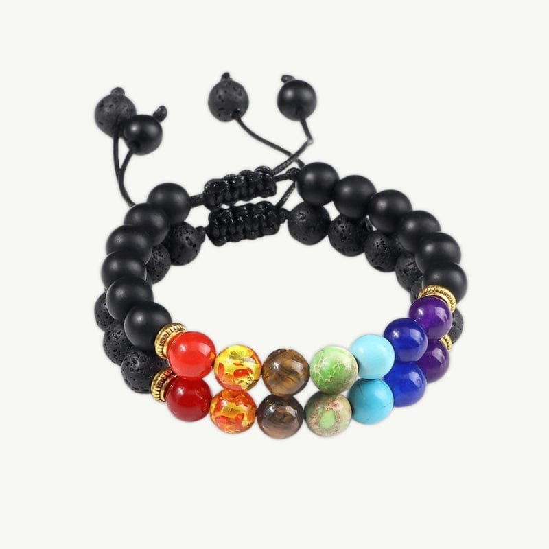 Bracelet 7 Chakras ajustable pour homme et femme