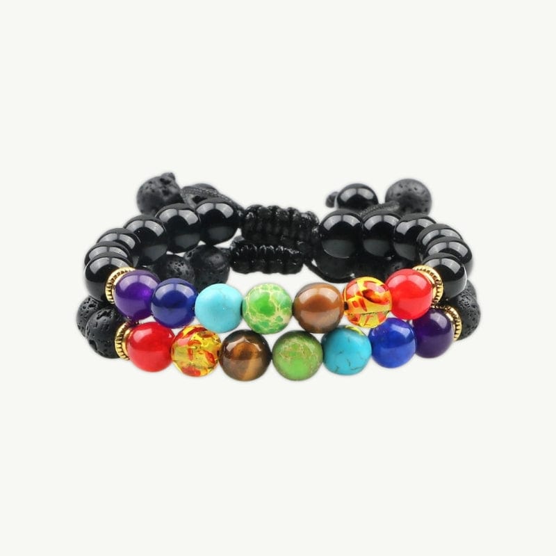 Bracelet 7 Chakras ajustable pour homme et femme