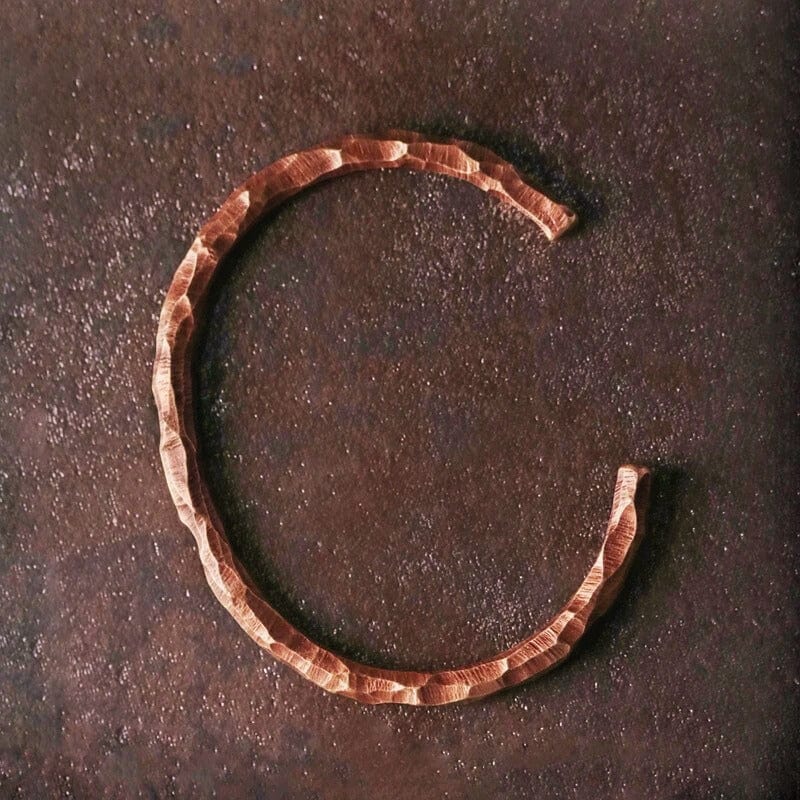 Bracelet en cuivre martelé
