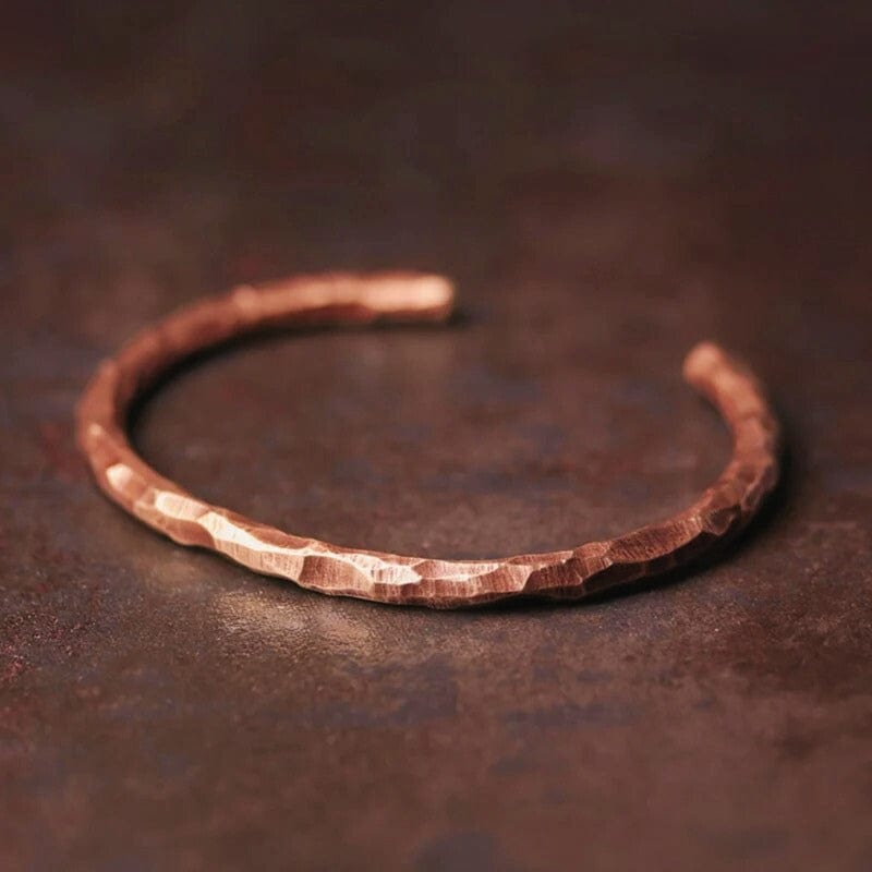 Bracelet en cuivre martelé