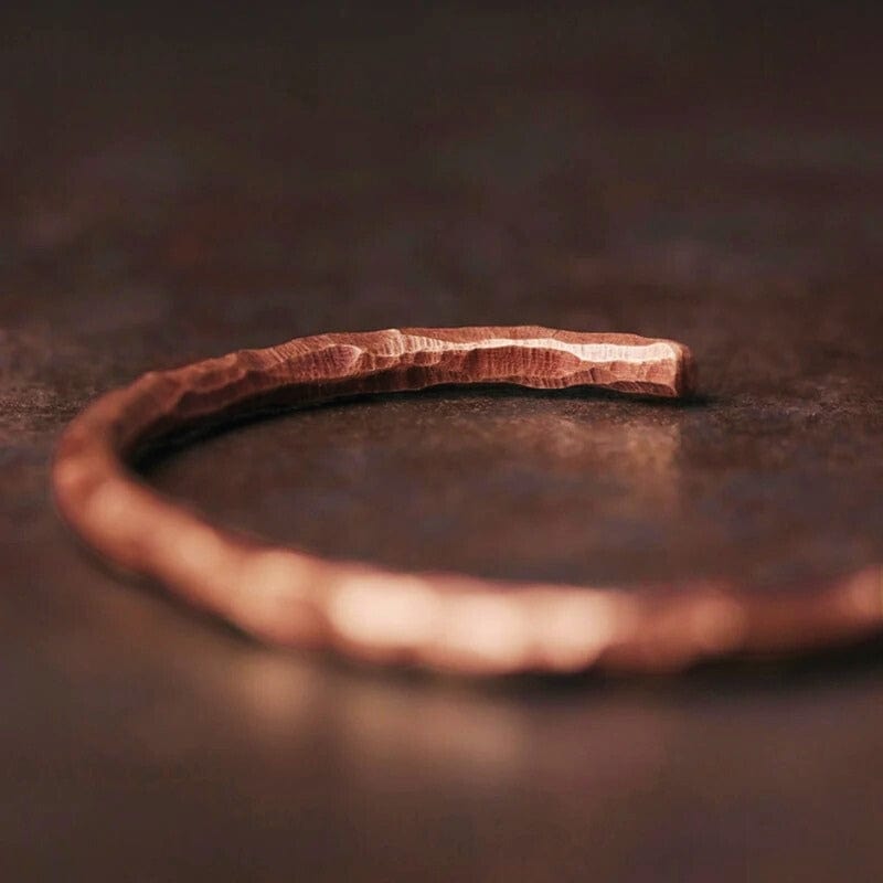 Bracelet en cuivre martelé