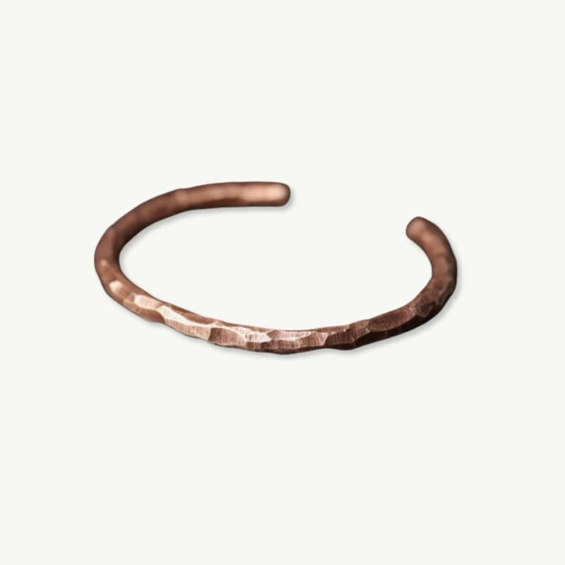 Bracelet en cuivre martelé 15-18cm ajustable
